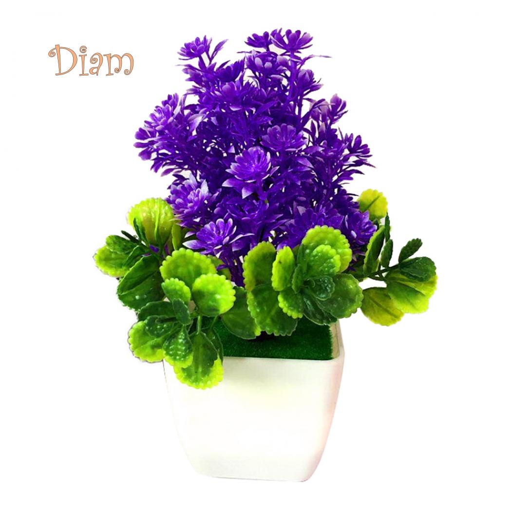 

Реалистичный искусственный цветок в горшке для декора фиолетовый
