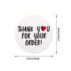 2500 Thank You for Your Order Stickers, 5 Rolls of 500 Packaging Labels
