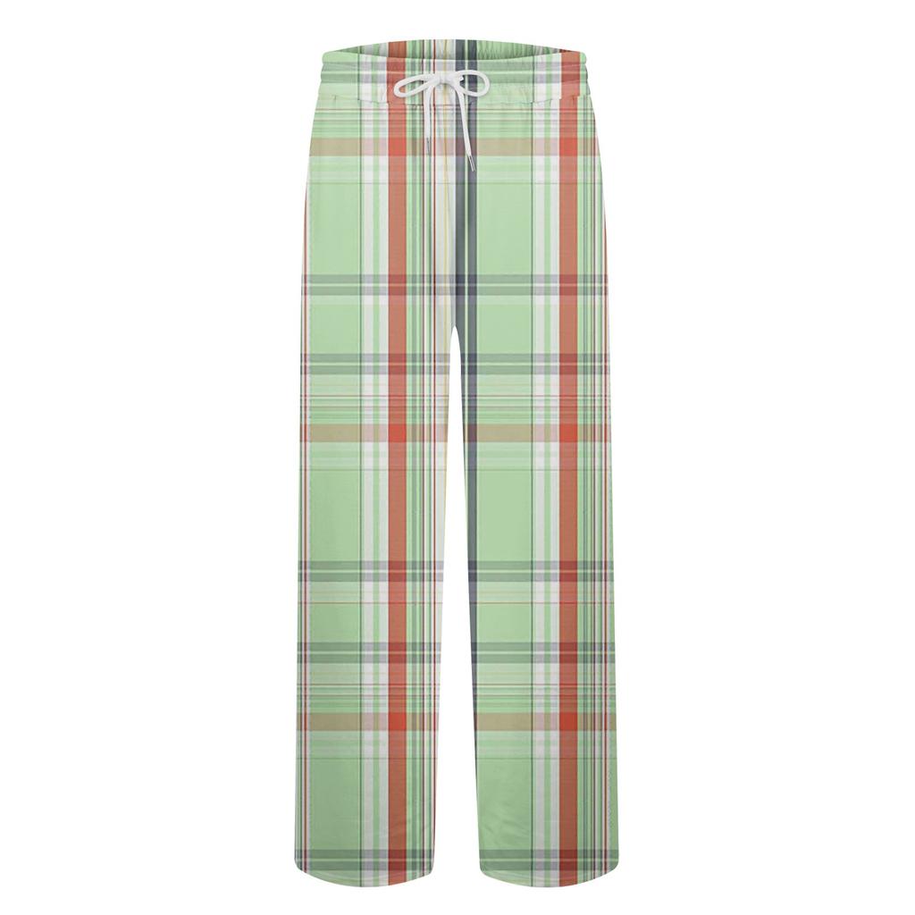 Women's Fashion Loose Drawstring Closed Waist Print Casual Sports Pants Casual Pants