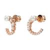 Swarovski Matrix Large Circle Imitation Crystal Pearl Cubic Zirconia Earrings Women earrings Rose-Gold 5692264