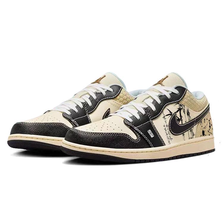 Jordan Air Jordan 1 Vintage Basketbalové boty Pánské Nízké Béžové/Černé HQ3437-101(Tým56-)