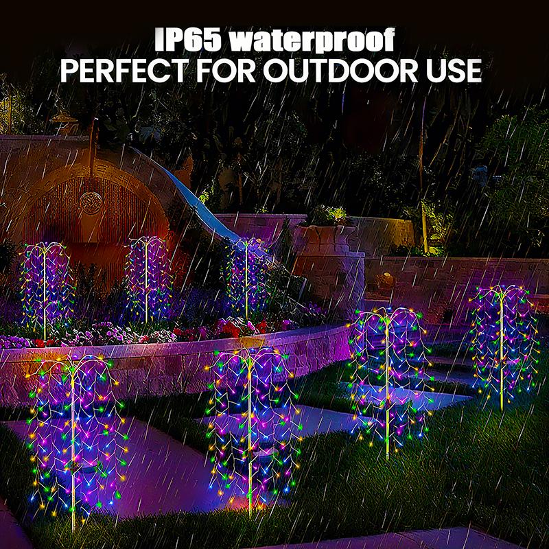 Outdoor LED Firework Christmas Decor Solar Lights Waterproof Garden Party Fairy Solar Lights for Landscape Lawn Pathway Patio
