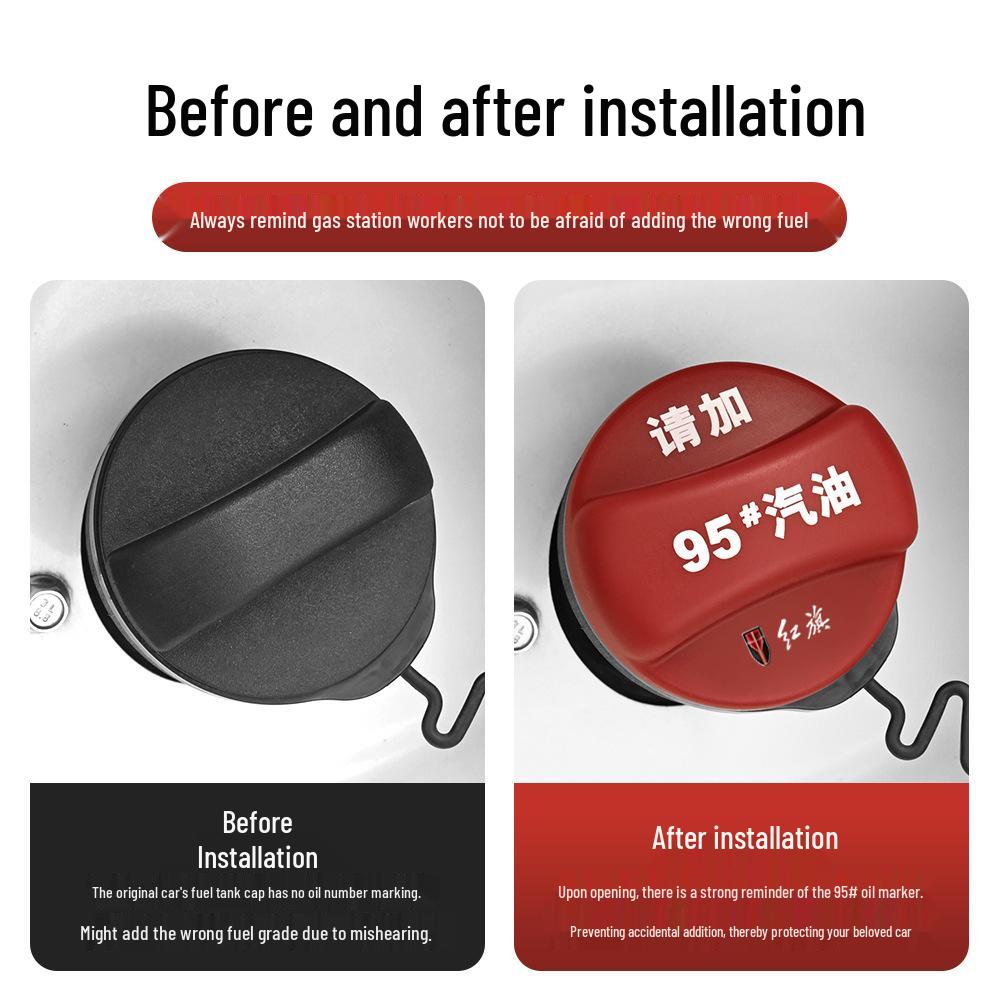 Silicone Fuel Tank Cap Reminder for Hongqi Models H5, HS5, EQM5, HS3, HS7, H7