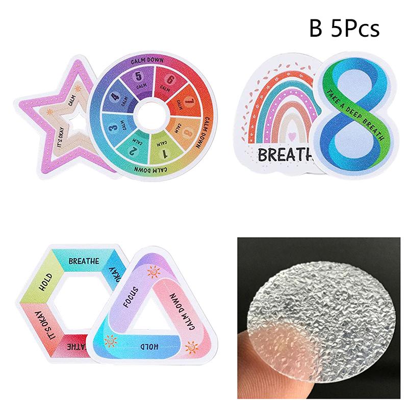 Kids Favors Breath Calm Anxiety Sensory Stickers Anti Stress Tactile Calm Stickers Self Adhesives Decals For Stationery Sticker