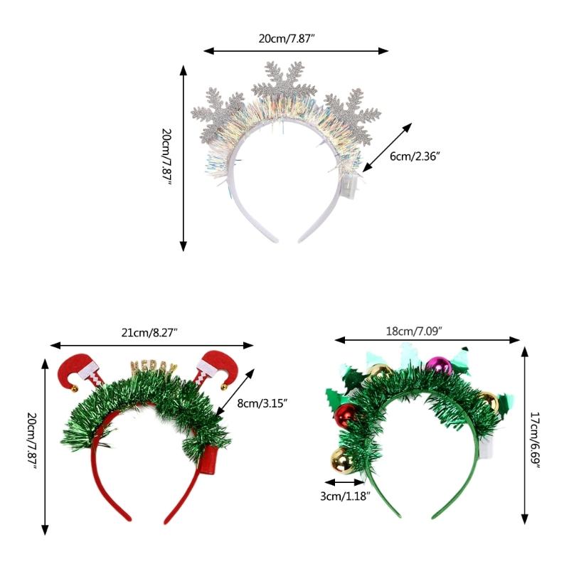 Weihnachtsthema Haarband Feiertagsfrisur Cosplay-Kostüm Weihnachtsfeier Requisite Neujahrsfest Kopfbedeckungs-Accessoires