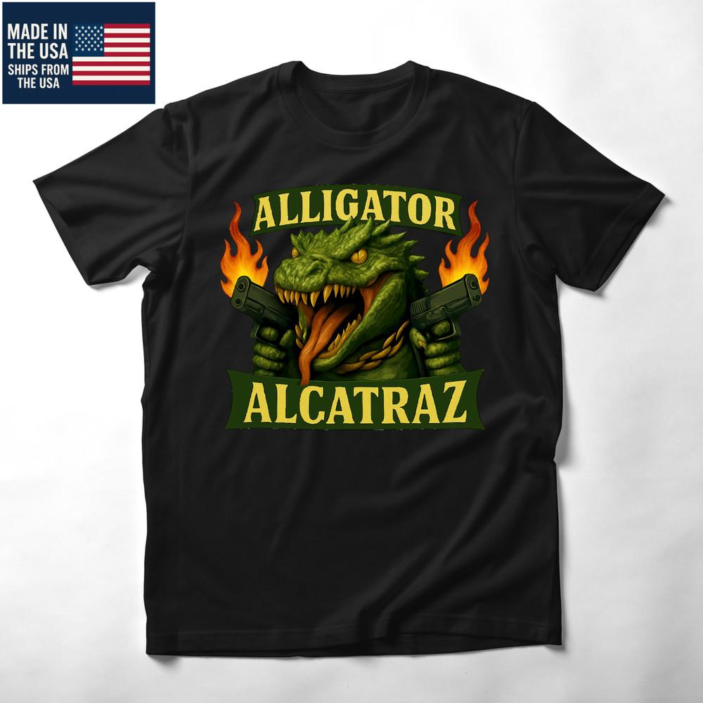 Alligator Alcatraz Guns Fire Chain Men Women T-Shirt ICE T-Shirt Unisex T-Shirt XXL