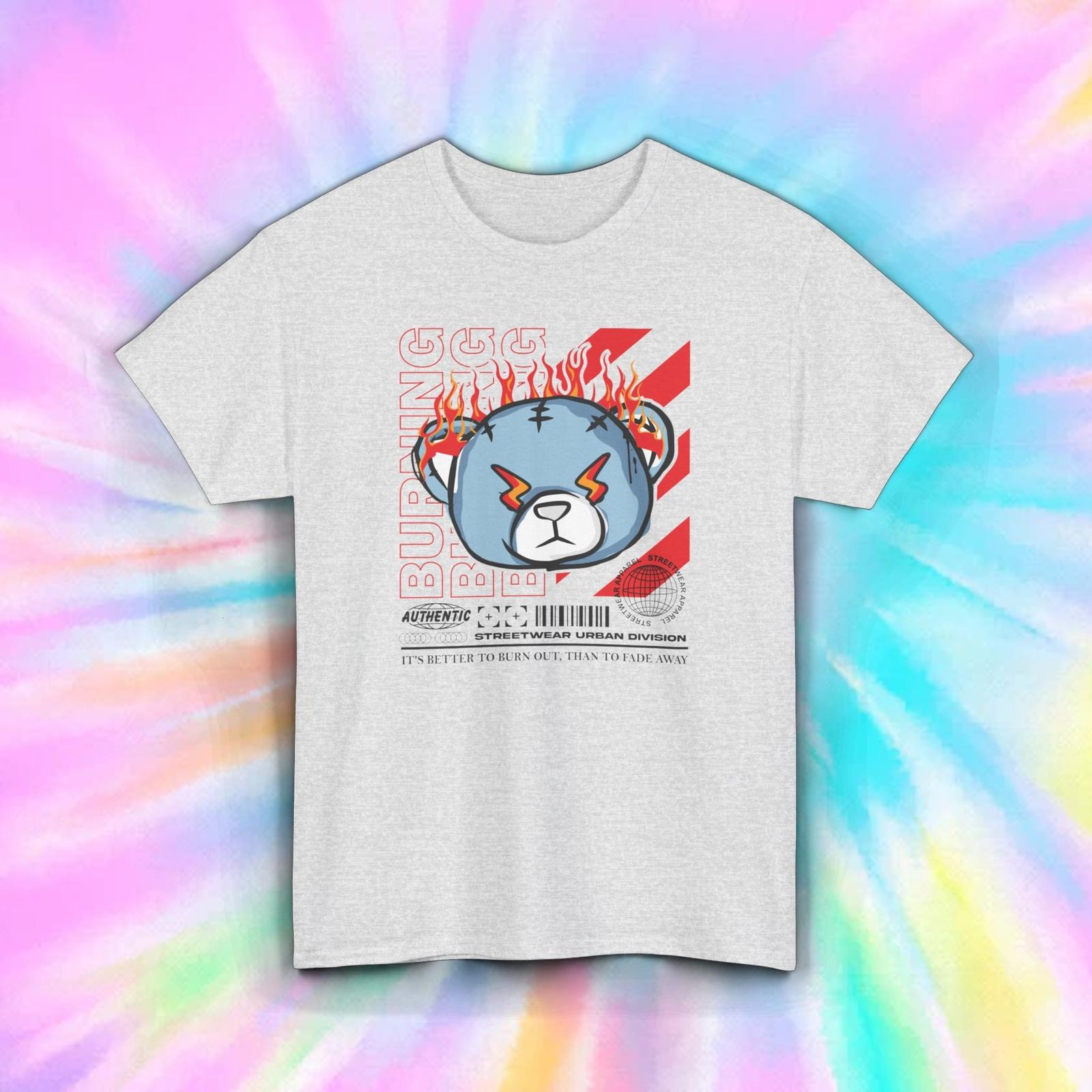 Burning Teddy Bear T-Shirt | NYC Urban Streetwear Design | Cool Graphic Tee XXXXL