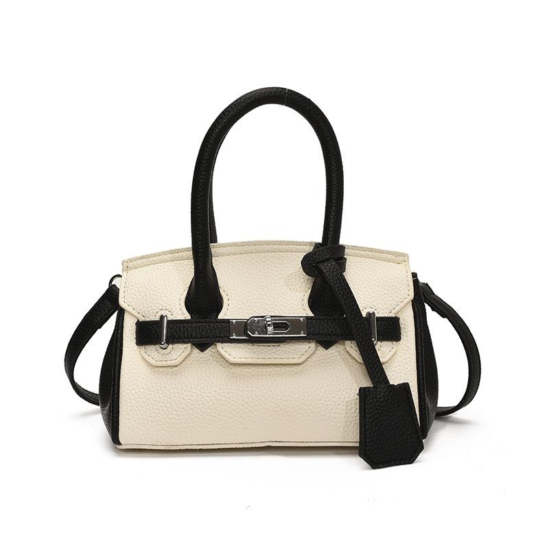 

Весенне-летняя простая темпераментная корейская версия, милый стиль, платиновая сумка, женская, с высоким чувством, с узором личи, модная, универсальная, для работы, мессенджер