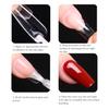 2 Box Nail Tips, Ultra Thin False Nails Long Clear Fake Nails Half Frosted Coffin Nail Tips with Clear Box for Nail Salons (Almond)