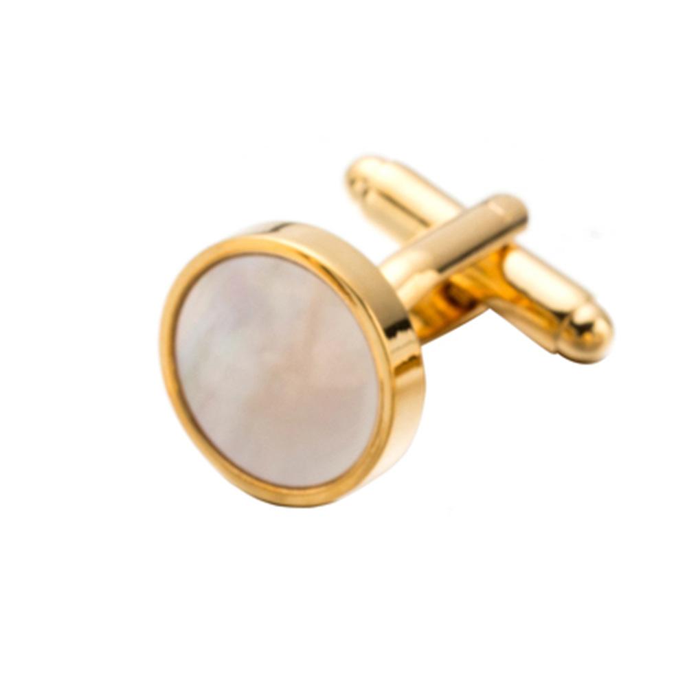Herren französische Hemdmanschettenknöpfe, Muschel-Ärmelknöpfe, Goldmanschetten, Hochzeitsknöpfe Manschettenknopf 718
