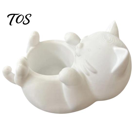 Decorazioni per Scrivania Studente Scatola Portaoggetti Gatto della Fortuna 3D, Carino Organizer per Gioielli e Denaro Statuetta Curativa per Anelli, Mini Fioriera Statuetta Decorazione per la Casa,