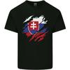 Zerrissene Slowakei Flagge Slowakei Tag Fußball Kinder T-Shirt Kinder