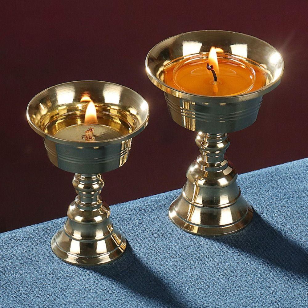 Universal Copper Butter Lamp Holder Golden Multi-Size Long Lamp Candlestick Candle Holders Home Decor
