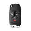 Coque de clé télécommandée modifiée Dandkey à rabat pour Mitsubishi Galant Eclipse Lancer 3/4 Boutons Étui de clé de voiture pliable