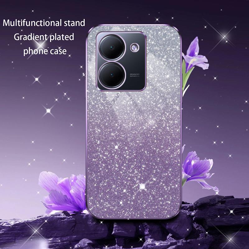 For VIVO Y27 5G Y36 Luxury Electroplated Glitter Phone Case For Vivo Y27 5G Case Shockproof Clear Soft Back Protective Cover
