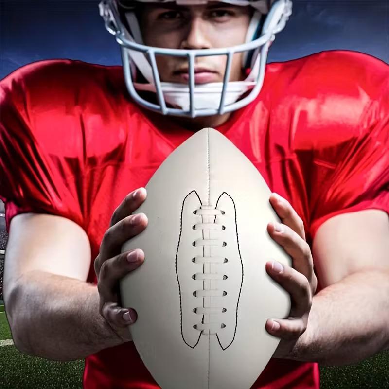 Nuove Taglie 3/6/9 Palloni da Football Americano Autografati Trofeo di Football Regalo Memorabile Bianco Vuoto Rugby Americano Adatto per Partite di Rugby