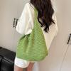 Bohemian Style Knitted Shoulder Bag Large Capacity Woven Handbag Crochet Mesh Tote Bag  Shopping