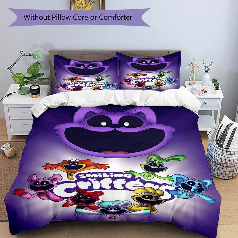 Critters Adventure Print 3Pcs Bedding Setduvet Cover With 2 Bedropillowcase Home Birthday Gift