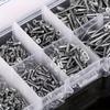 800pcs M2 Self Tapping Phillips Screws Assortment Kit 5 Sizes Alloy Steel Cross Drive Flat Head Self Drilling Wood Screws DIY