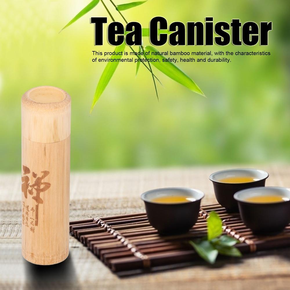 Loose Leaf Bamboo Tea Canister Bamboo Material Tea Storage Box Canister Bamboo Tea Jar  Tea Storage