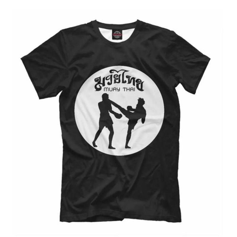 Muay Thai Graphic T Shirt Men Summer Breathable Quick Dry Tees Running Gym Sport Short Sleeves Outdoor Boxing Wrestling Clothes