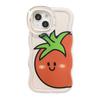 Ins Egg Tomatoes Suitable for Iphone16 Apple Phone Case 15 Cute Niche 14 Double Stand 13 Couple X
