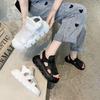 Platform Muffin Sandals Women's New Summer Shoes Fashion Mesh Openwork Roman Shoes