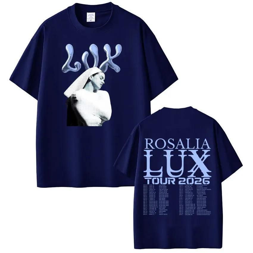Rosalía LUX Tour 2026 Printed Tees Unisex Women Fashion Shortsleeved Loose Harajuku Oversized Aesthetics Women And Unisex Tshirt