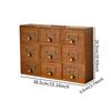 Drawer Organizer Rustic Dresser Wood Bin with 9 Drawers Wooden Storage Box for Daily Use Bathroom