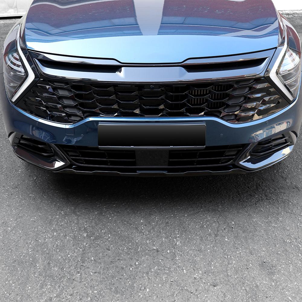 For Kia Sportage NQ5 2023-2026 Carbon Fiber Style Black Front Fog Light Lamp Cover Trim Accessories LHD/RHD