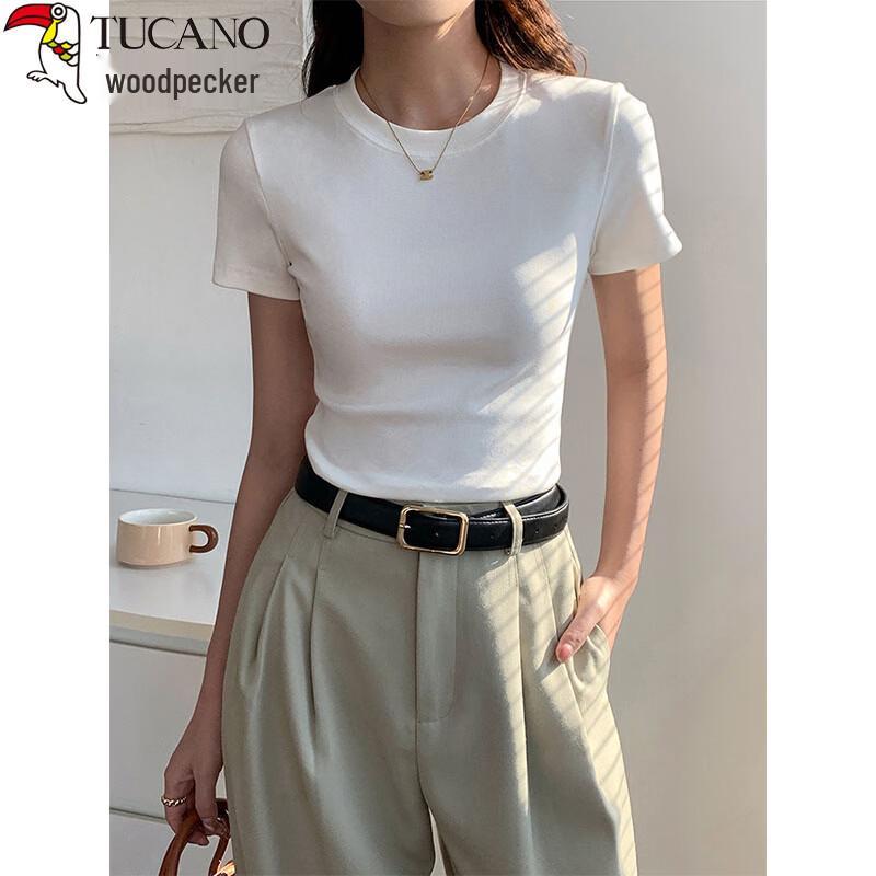 Woodpecker Women s Slim-Fit Half Sleeve T-Shirt M