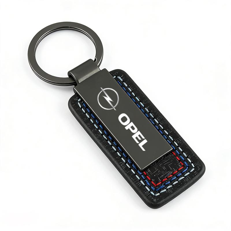 Nyckelringshänge i kolfiberläder, bilnyckelringshänge För Opel Astra j g Insignia Corsa d Vectra c Zafira a Bilprylar
