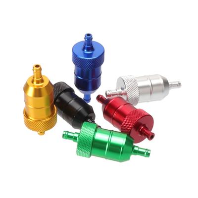 Universal 8mm CNC Aluminum Alloy Petrol Gas Filter For Mini Pocket Motorcycle Dirt Pit Bike Scoote ATV Quad Go Kart Buggy Parts