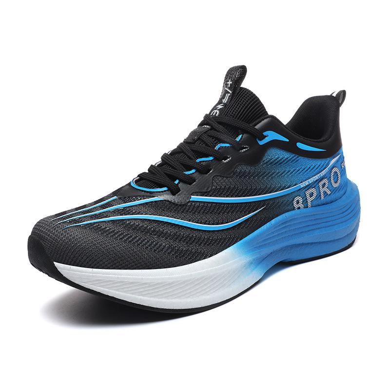 

High quality real explosion shock absorption rebound sports shoes men s and women s carbon plate racing breathable mesh running shoes 45