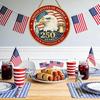 Wooden Hanging Ornament American 250th Anniversary Pendant Eagle Door Sign Patriotic Independence Day