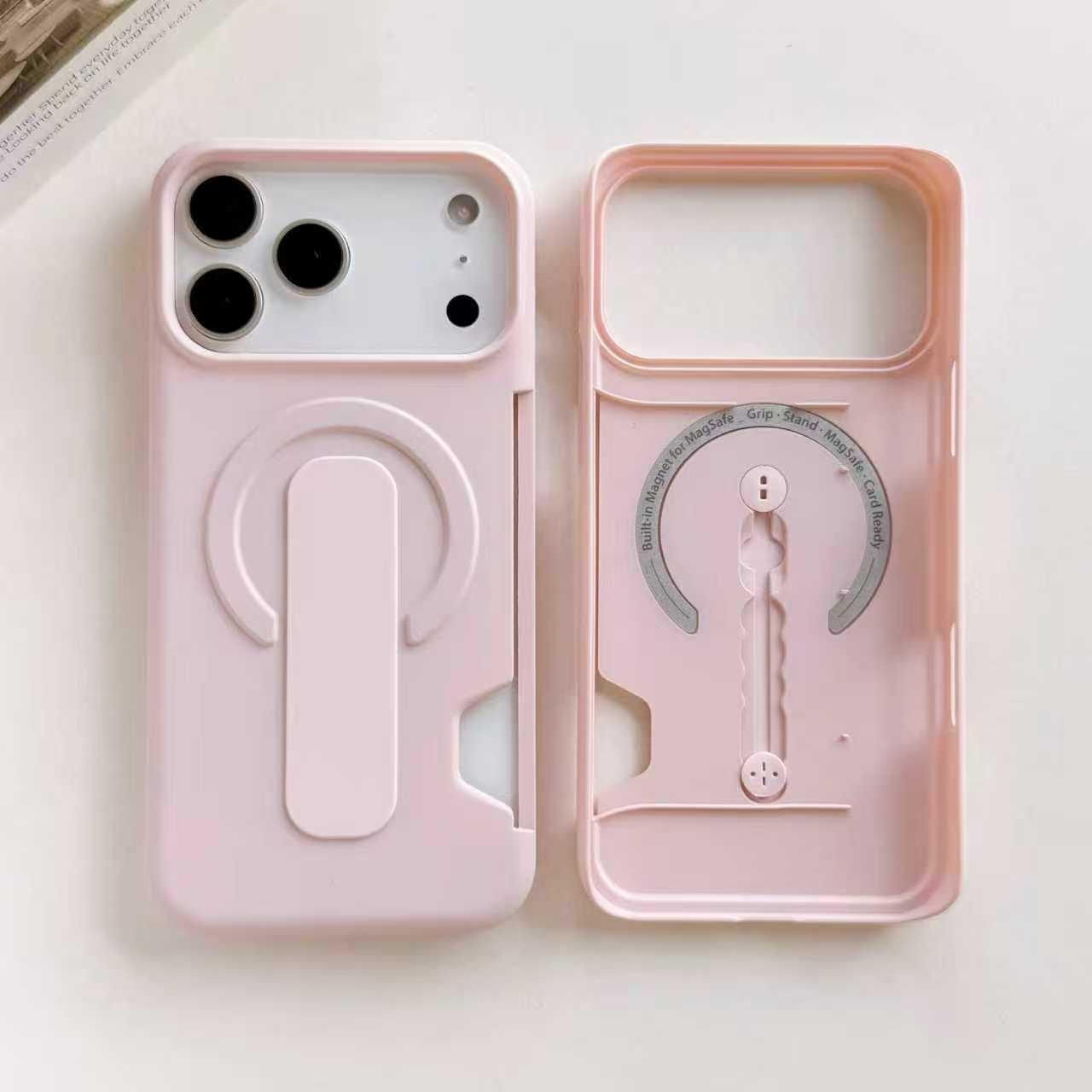 

Apple iPhone 17 Pro Max Case: Magnetic Suction, Card Slot, Retractable Stand, Skin-Feel, Triple Protection for iPhone 16 iPhone 16 Pro