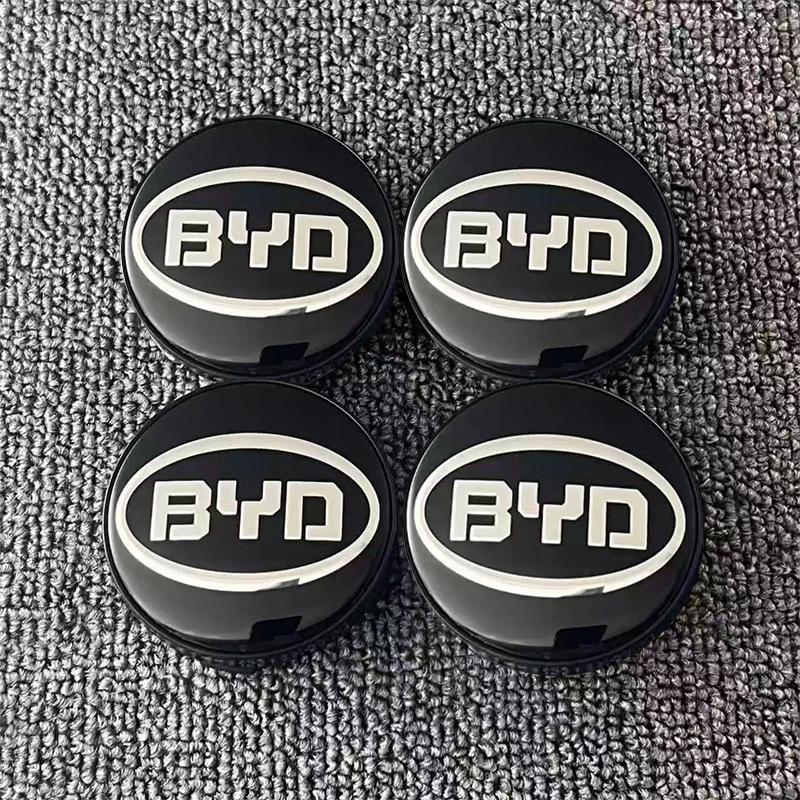 4pcs 55/58/68mm Car Wheel Center Hub Cap Badge Emblem Decal Wheel Sticker For BYD Atto 3 Yuan Plus Song Plus Seal Dolphin Seali