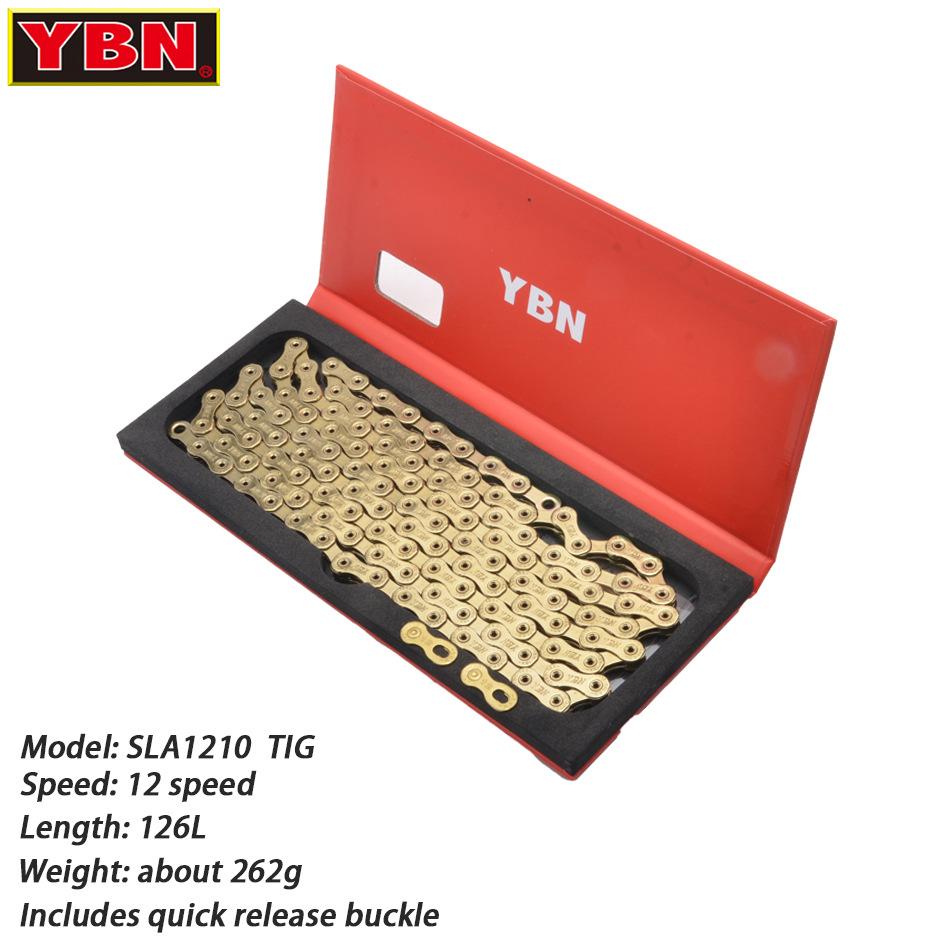 YBN Super Lightweight Steel Bike Chain for 8/9/10/11/12 Speed Road & Mountain Bikes Boxed High Performance