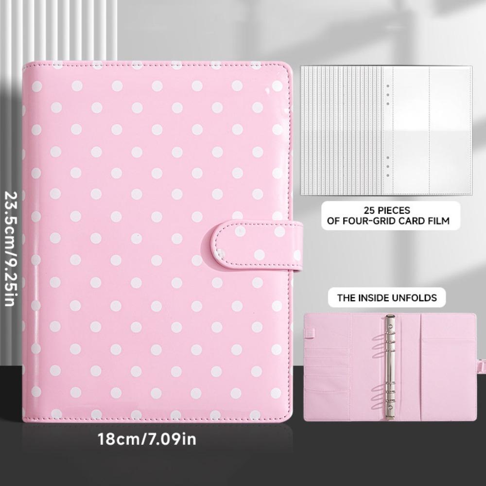 PU Leather Card Collector Album 6 Ring Refillable Notebook Binder New Photo Binder Book Idol Cards