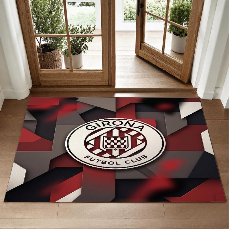 Girona FC Design Crystal Velvet Rug Soft Decorative Mat for Bedroom Entrance