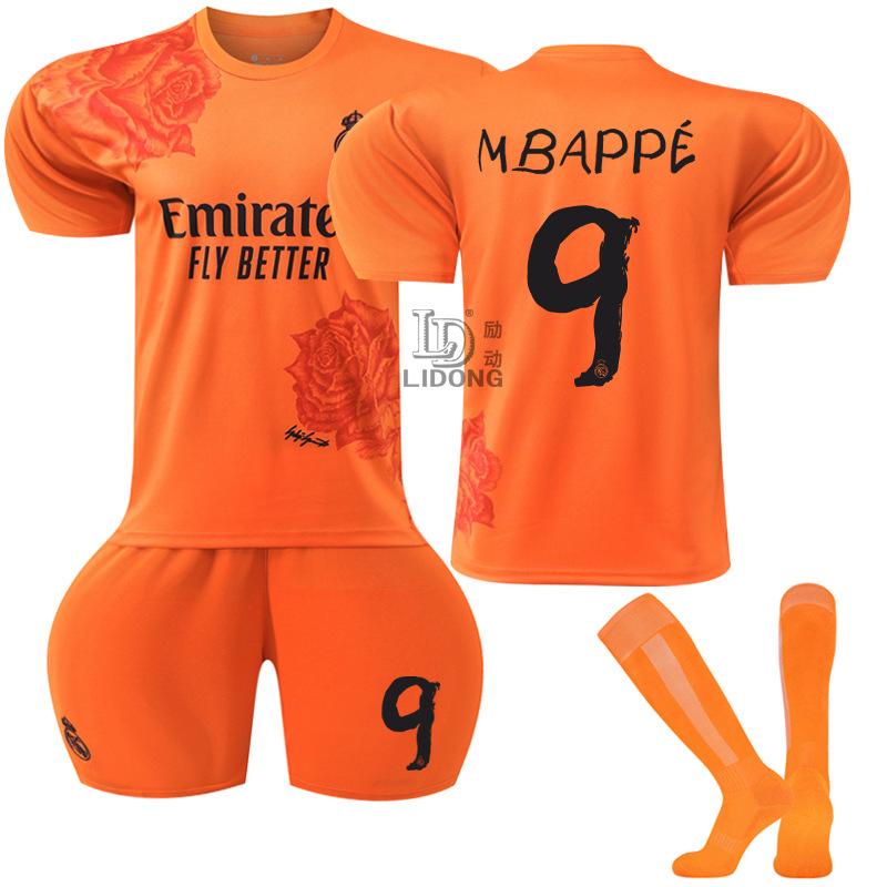 Messi 9 Shirt Draken Editie Mbappe 24-25 Real Madrid Thuis Voetbalshirt Set Fan Versie Ademend Sneldrogend Trainings Wedstrijd Kleding