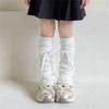 Sock Sleeves Fashionable Tie Bowknot Girls Stackable Socks Comfortable Leg Cover for Daily Wear and Parties