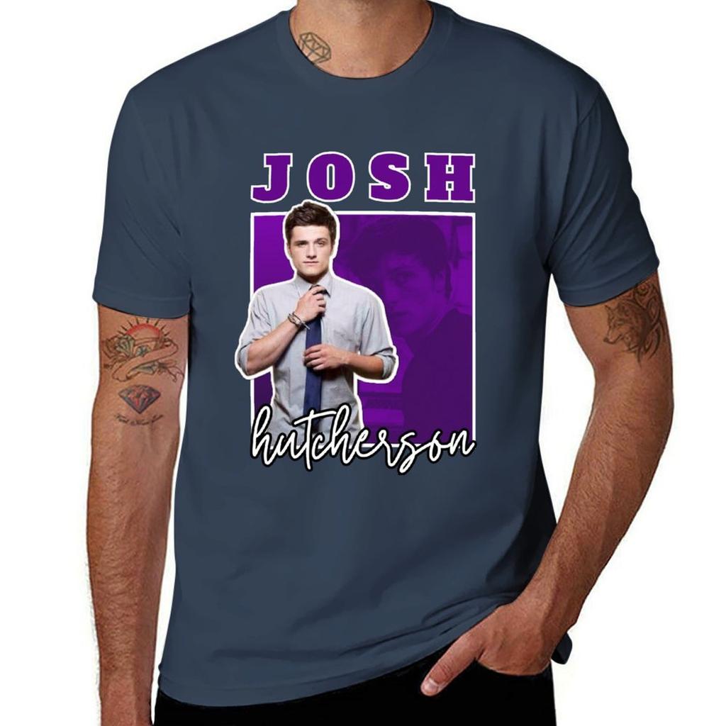 Josh Hutcherson Black Version TShirt Casual Fashion Print Tee Top