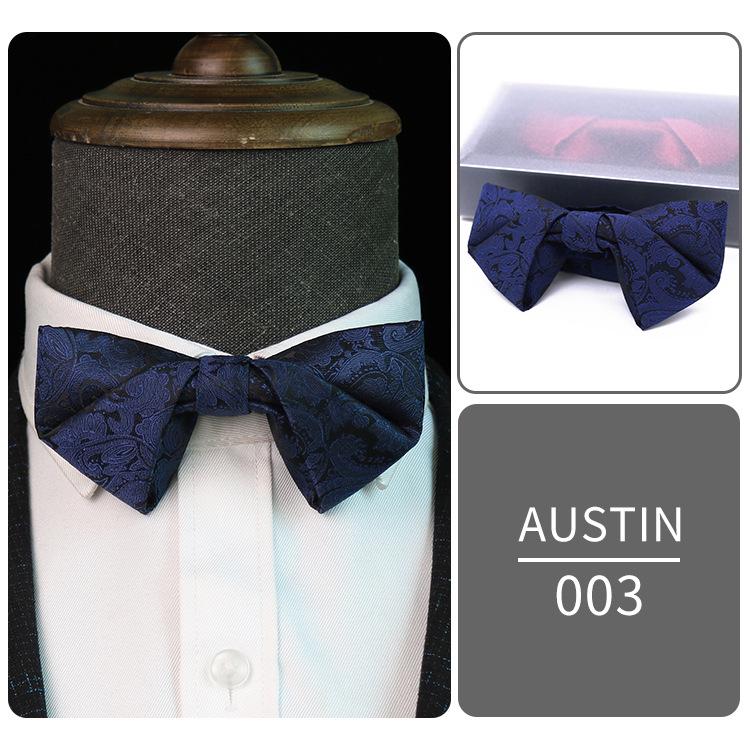 

Мужской однотонный жаккардовый галстук-бабочка - Идеально подходит для свадеб и особых случаев