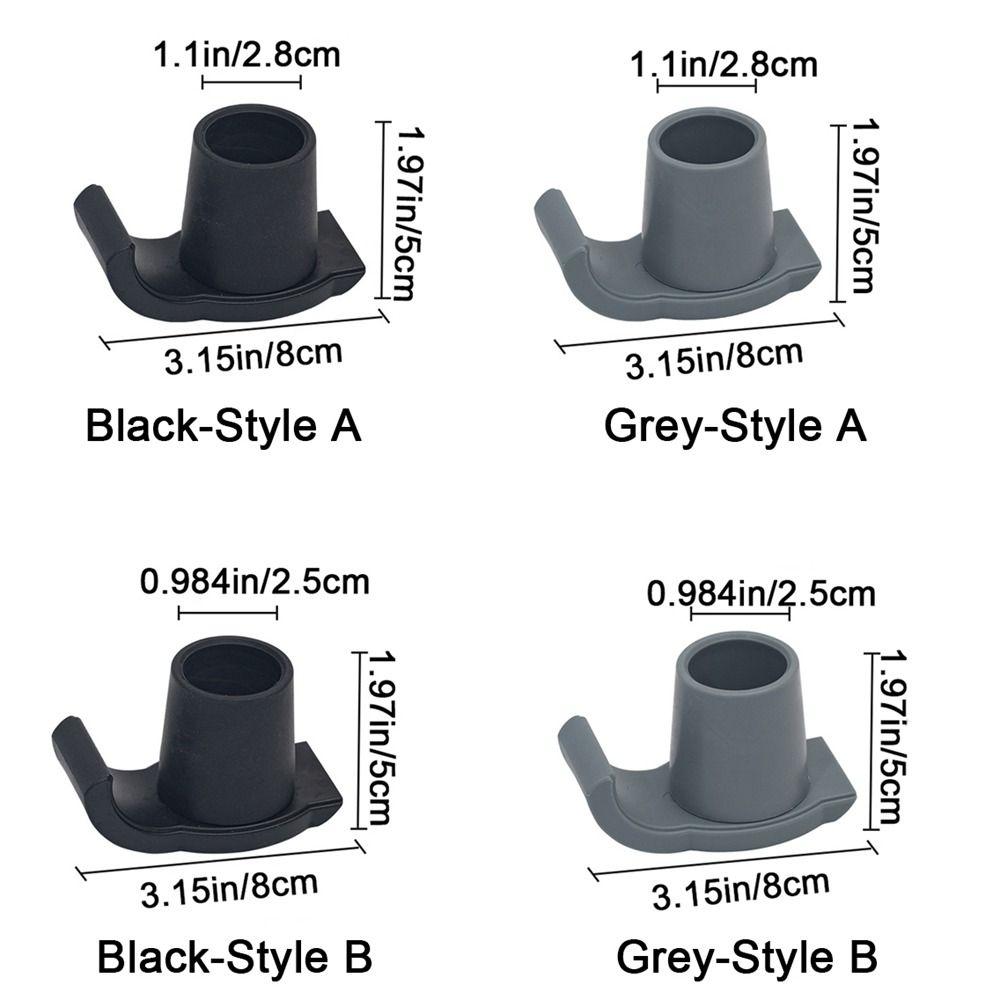 4Pcs Grey Walker Ski Glide Stability Walker Foot Pads Universal Elderly Ski Glides  For Walking Cane