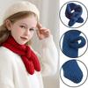 Children Cross Knit Scarf, Soft Solid Color Kids Winter Neck Warmer, Toddler Neck Collar Scarf