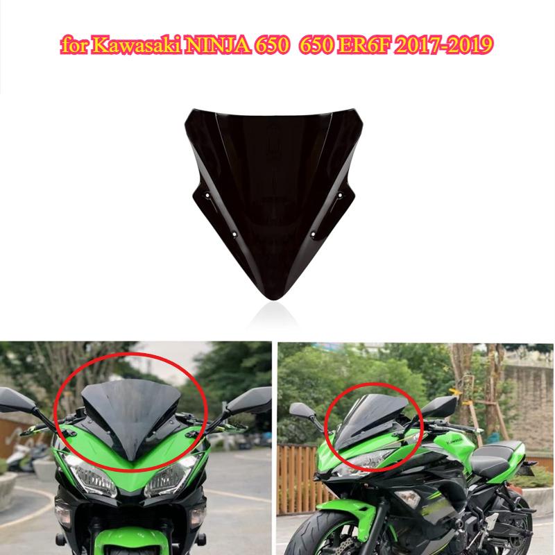 Motorcycle accessories suitable for Kawasaki NINJA650 Ninja 650 ER6F 2017- modified front windshield front deflector
