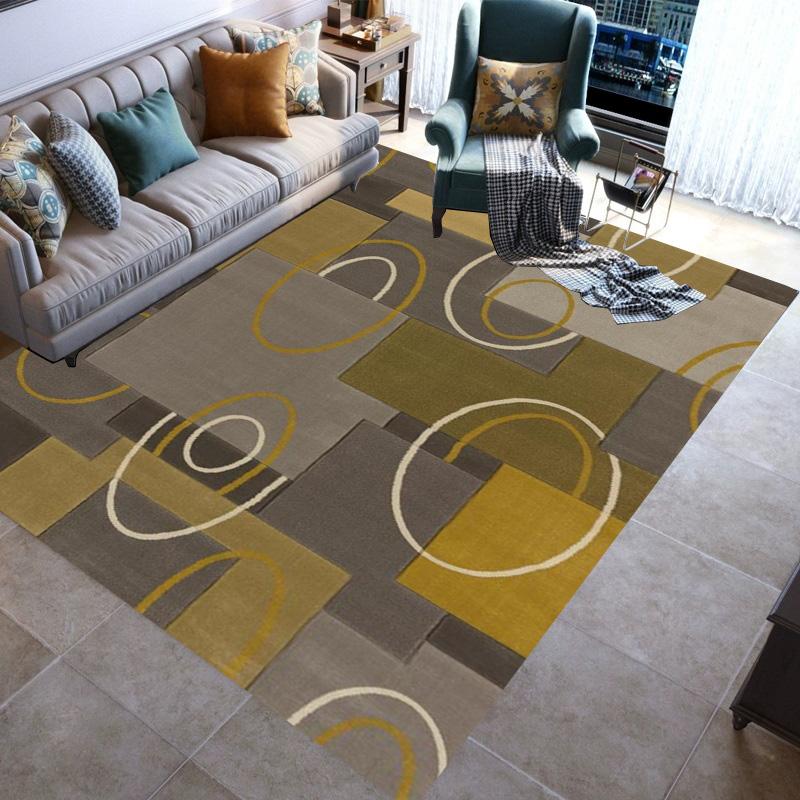 Stylish Geometric lines Washable Modern 3D Printing Carpet Mat for Living Room Bedroom Toilets Home Decoration Rugs