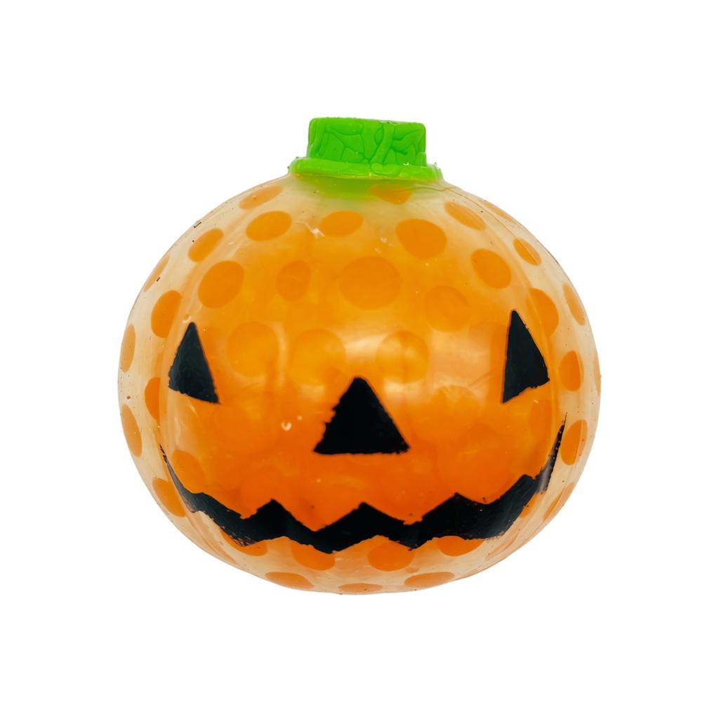 Halloween Pumpkin Shaped Stress Toy with Soft Beads for Sensory Play and Hand Exercise