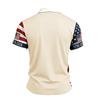 Men's Casual Quick Dry Mesh Golf Polo Shirt Short Sleeve Lightweight Breathable Button Down Top 1776-2026 Flag Print